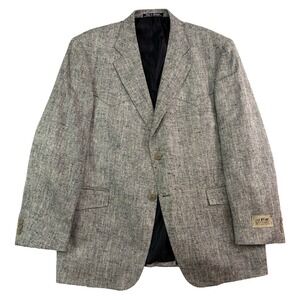 NEW Red Lodge 42R 100% Silk Western blazer jacket sport suit coat black white